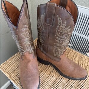 Laredo Brown Leather Western Boots Classic Design